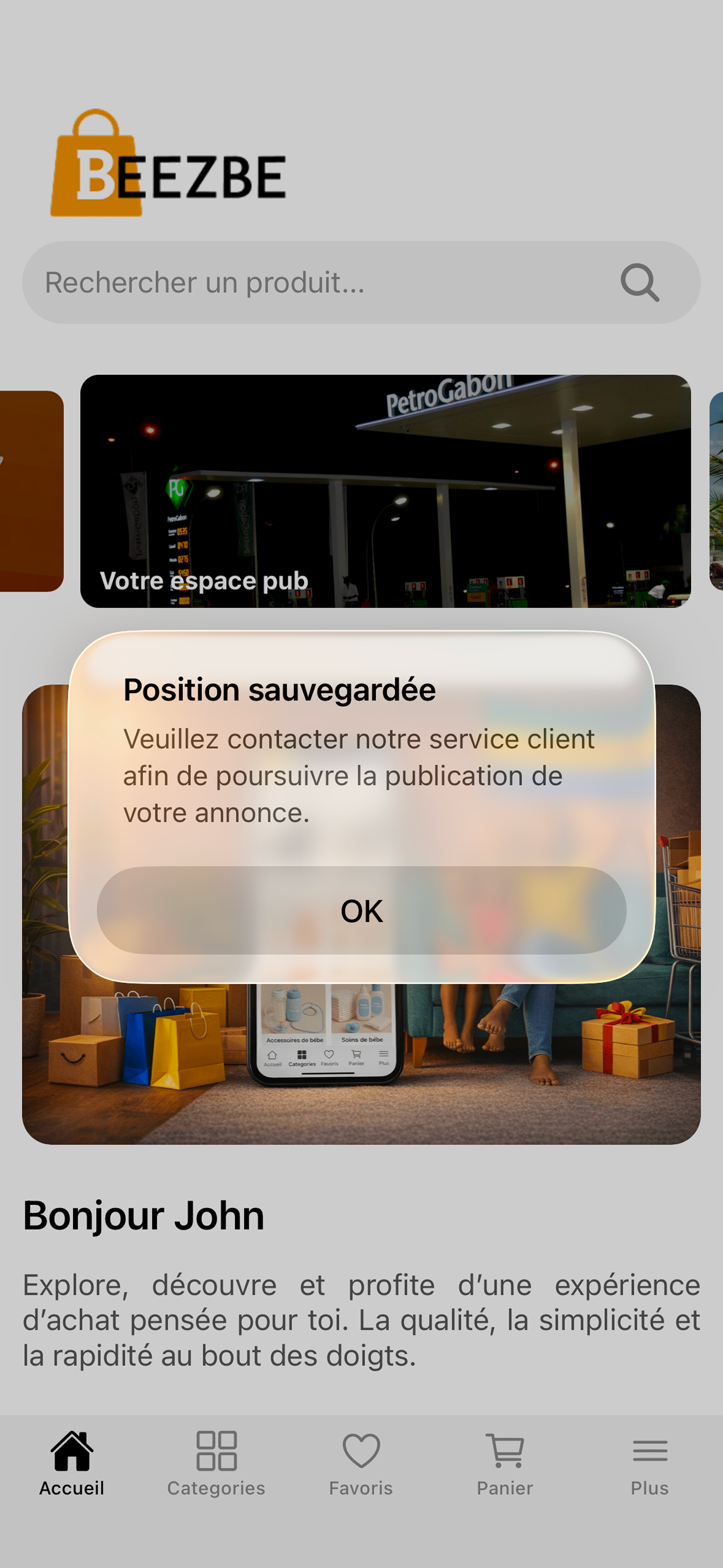 Localisation enregistrée